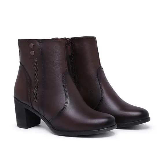Botinha Bota Moda Feminina Inverno Cano Curto Com Zipper - Oferta!!