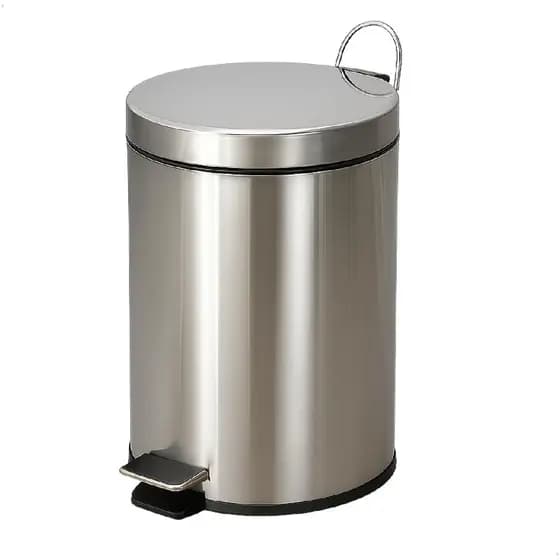 Lixeira de Aço Inox 5L Cromada com Pedal