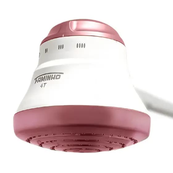 Chuveiro Elétrico Faminho 4t 6.800w 220v Branco e Rose Gold Crie Construa