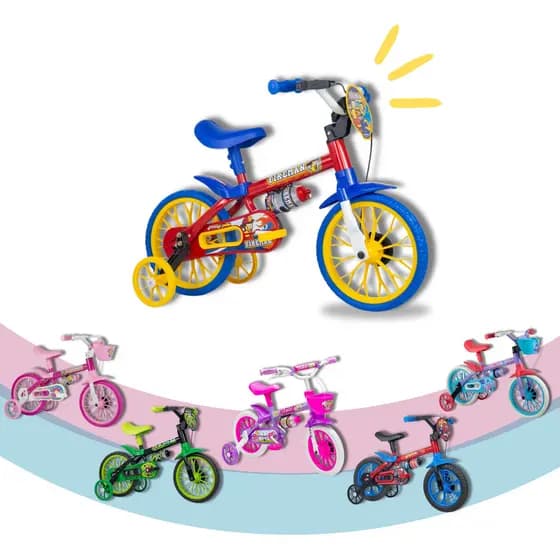 Bicicleta Infantil Aro 12 +3 Anos Bicicletinha Menino Nathor Bicicleta Criança Roda Treinamento
