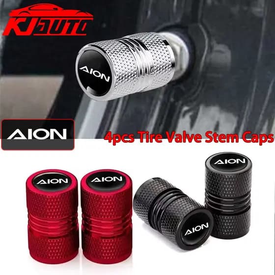 4 Peças Tampas De Válvula De Carro Aion Capa De Haste Poeira Roda De Alumínio Tampa De Aro De Pneu Para Y Plus UT V ES A
