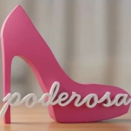 Letreiro de Sapato Alto “Poderosa” – Decoração Feminina e Empoderada