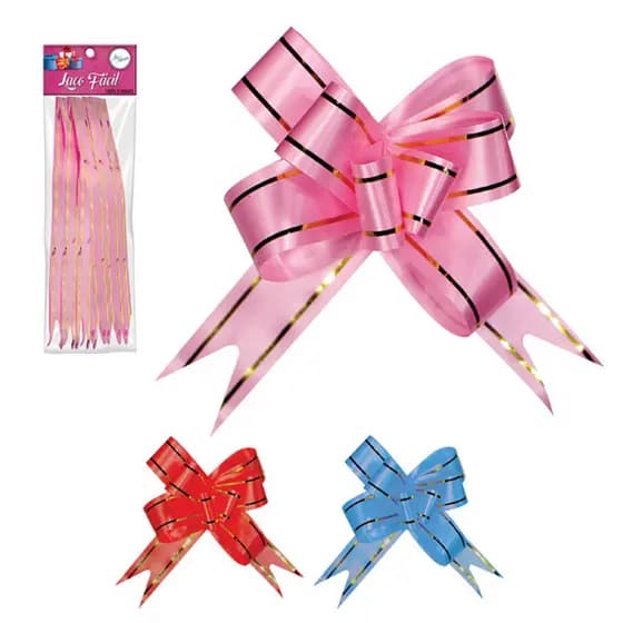 Laço Fácil 35cm x 1,8cm - Laço Pronto - Laço Mágico Kit com 100 Unidades - Alta Qualidade