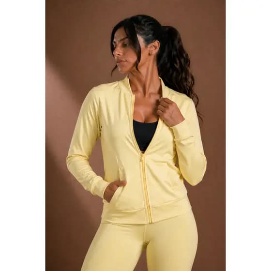 Jaqueta Fitness Feminina Bomber Estilosa Academia Suplex Premium