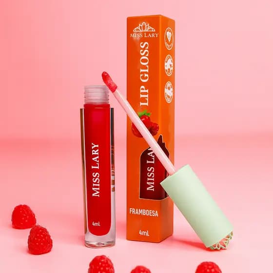 Lip Gloss Framboesa 4ml Miss Lary