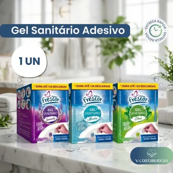 Gel Adesivo Sanitário Novo Frescor 7g com Aplicador Higiênico – Original