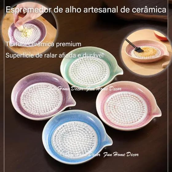 Placa De Grade Cerâmica Artesanal Gradiente Esmalte Ferramenta Cozinha Multifuncional Ralador Alho Prato Para Casa