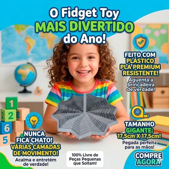Fidget Toy Estrela Sensorial