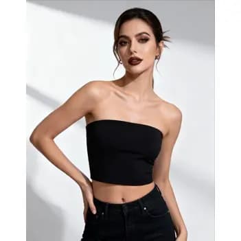 Top Tube Cropped Feminino com Forro Interno para Máximo Conforto