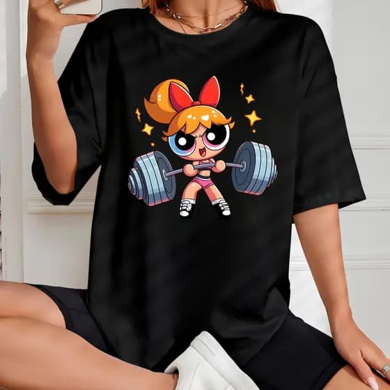 Camisa Feminina Florzinha Camiseta Super Poderosas Treino Academia 100% Algodão Premium