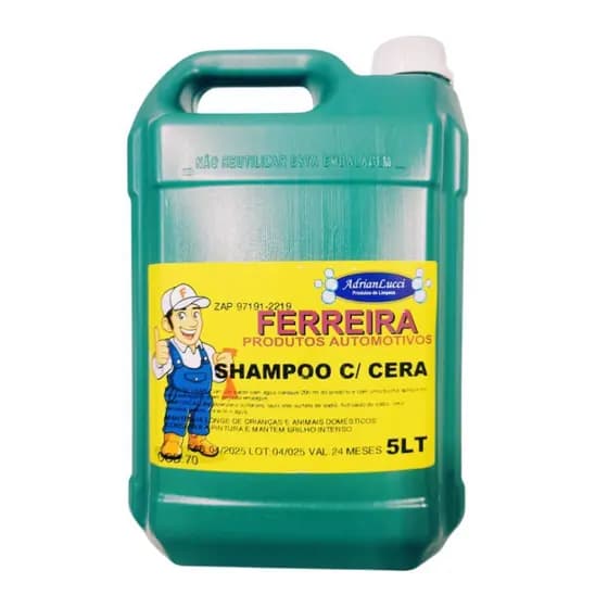 Lava Carros Com Cera Profissional Ferreira Galão 5L