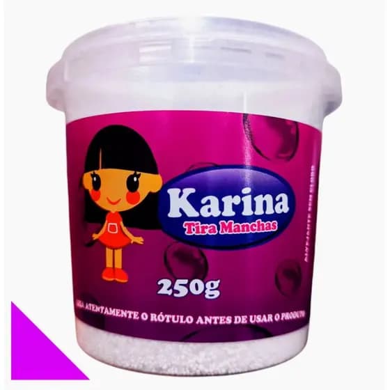 Pó Mágico Karina Pote 250g Limpeza Pesada Roupas Brancas E Coloridas