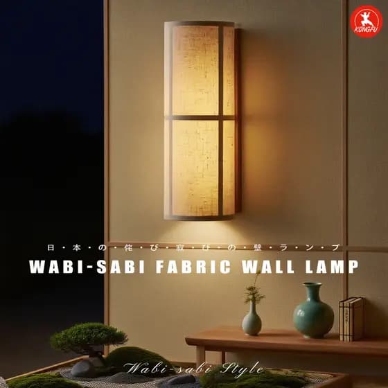 Luz De Parede De Tecido De Linho Estética Wabi-Sabi Vintage-Inspirada Lâmpada Japonesa Quarto Sala De Estar Decoração Ar