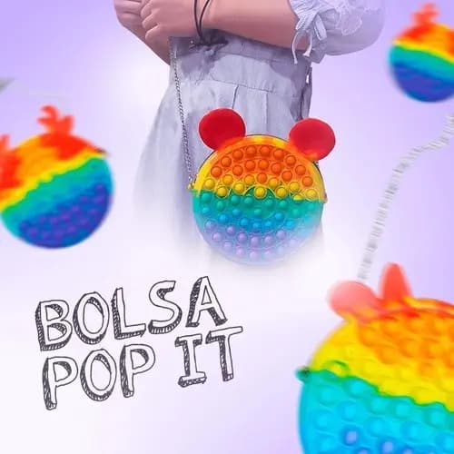 Bolsa mochila Brinquedo Pop it infantil para Crianças anti Estresse e Ansiedade Apertar Bolhas