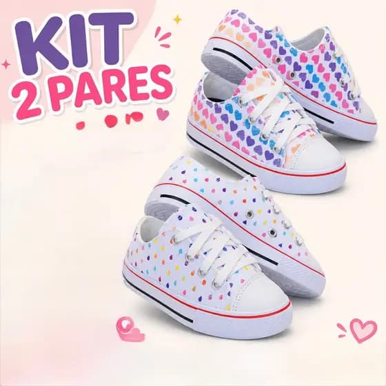 ✨ KIT 2 PARES TÊNIS INFANTIL ✨