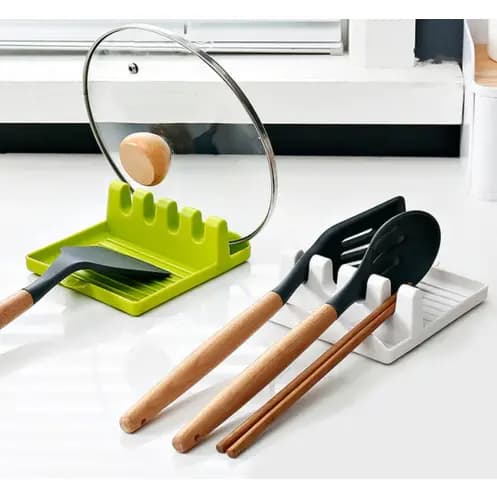 Suporte de Descanso para Colher Talheres Utensílios Bancada Cozinha Multifuncional