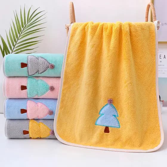 Kit 2pc Toalhas Lela Kids Textura Macia Árvore Infantil