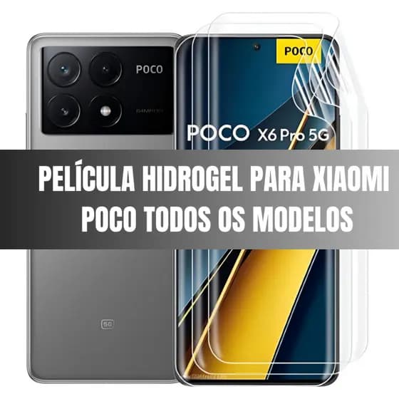 Kit 3 Películas Hidrogel Para Xiaomi Poco X6 E Poco X6 Pro