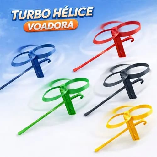 Turbo Hélice Voadora - Brinquedo de Lançar com Puxador | Disco Voador em PLA