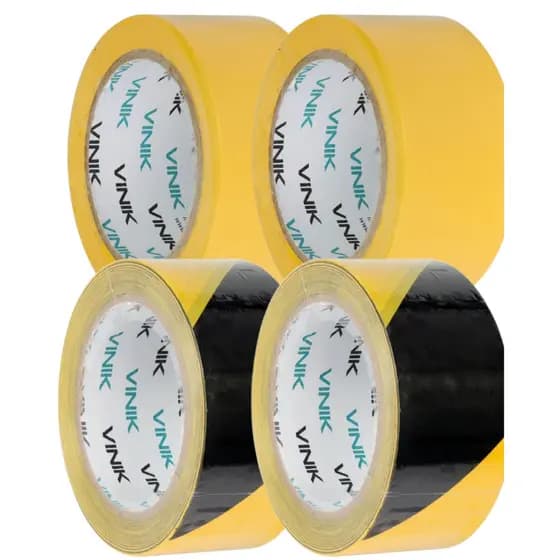 Fita Adesiva Demarcação De Solo Amarela ou Zebrada 48Mm X 30M