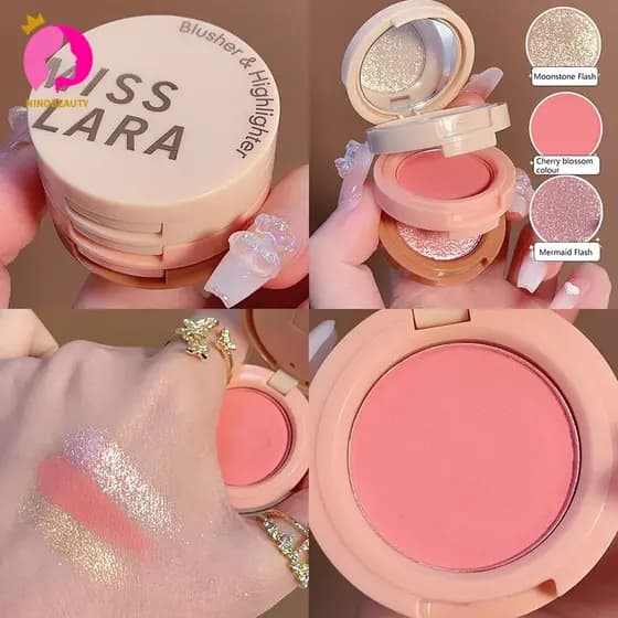3 Em 1 Paleta De Blush 3 Camadas Palate Iluminador Com 2 Cores Para Rosto Pó De Contorno Facial Champanhe Gold Bronzer /Maquiagem