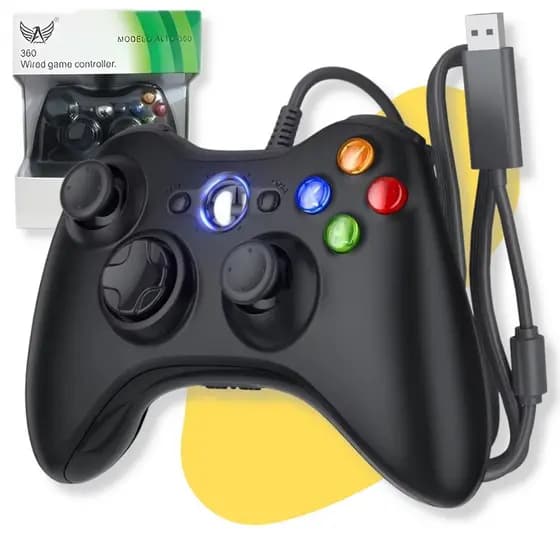 Controle De Xbox 360 Com Fio PC/ Fat E Pc Joystick Jogo Gamepad