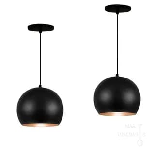 Kit 2 Pendente Coquinho ( Preto / Cobre )