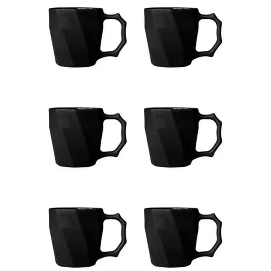 Conjunto com 6 canecas em Ceramica de 260 ml cada