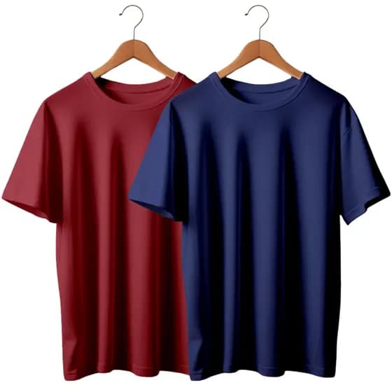 Kit 2 Camiseta Básica Masculina 100% Algodão Fio 30.1 Camisa Lisa Promoção Confortável