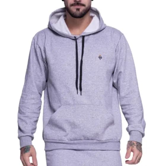 Blusa Moletom Liso Masculino E Feminino De Frio Capuz Heyju