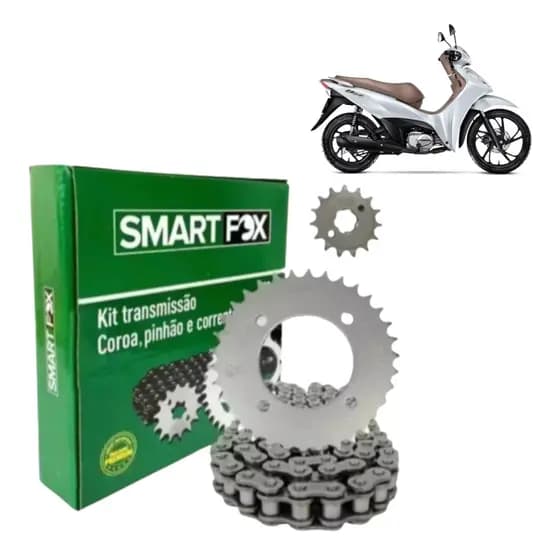 Kit Relação Transmissão Honda Biz 125 2006 até 2025 / Biz 100 2013 até 2015