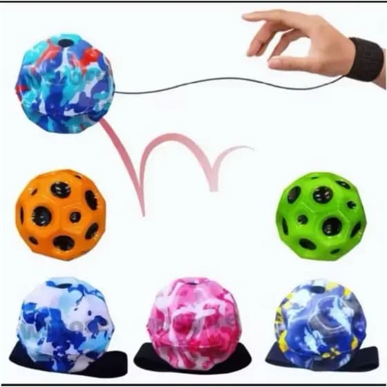 Super Bola Lunar Pula Com Elastico Alto Elástica Saltitante De Alta Resistencia Bola Quica Muito Alto Bola Colorida