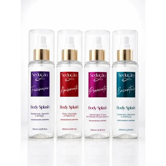 Body Splash Sedução Para O Corpo Fixação 72h - Apaixonante/Fascinação/Provocante/Encantu´s 200ml