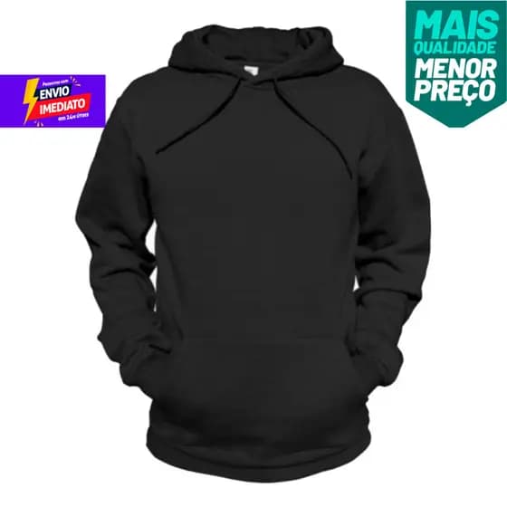 Blusa Moletom Canguru Com Capuz Algodão Qualidade Premium Atacado