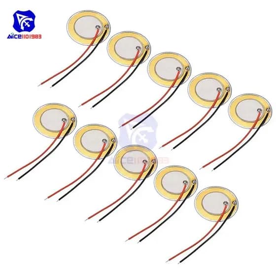 diymore 10 Pçs/Lote 27mm Discos Piezo Buzzer Captador Acústico Transdutor Microfone Gatilho CBG Guitarra