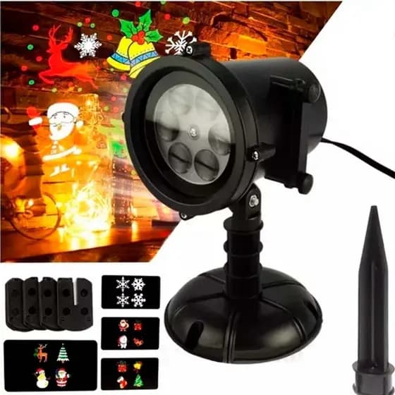 Espeto De Jardim Projetor De Natal Bivolt- Laser Holográfico