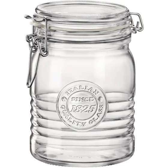 Pote Officina 1825 de Mantimentos Hermético Bormioli Vidro 14x11x11 750ml