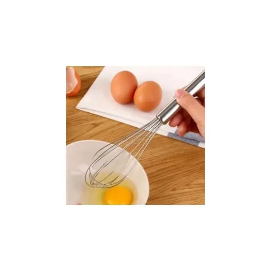 Batedor Profissional De Ovos e Massas Cabo Reforçado e Normal 15cm Utensilio De Cozinha Universal