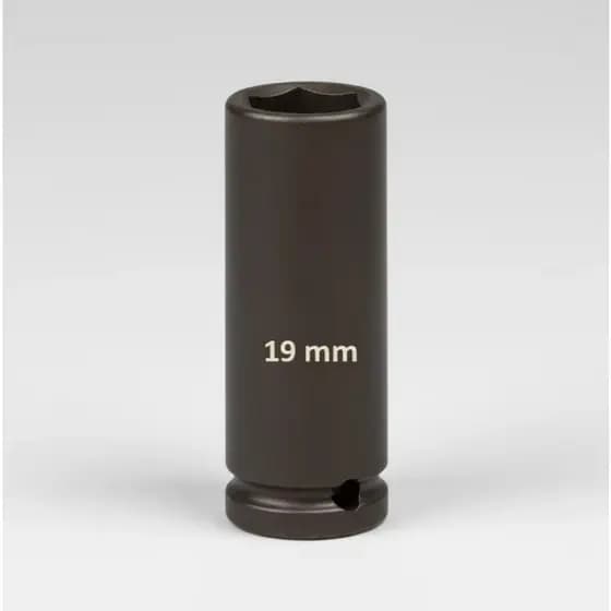 Soquete De Impacto Sextavado Longo 1/2 Pol X 19 Mm Profissional Ponteira Parafusadeira