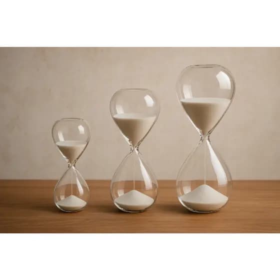 Ampulheta Vidro Temporizador Branca Decorativa Relógio Decoração
