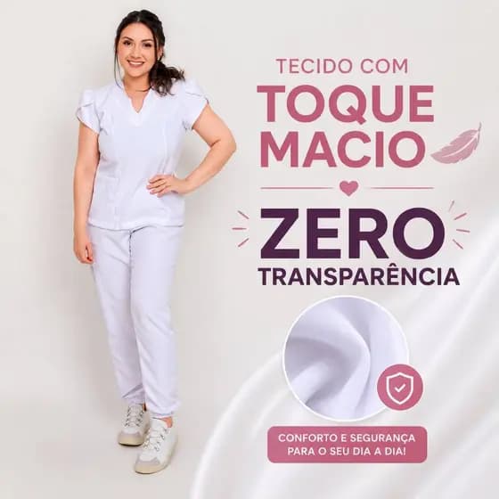 Pijama BRANCO Hospitalar/Cirúrgico