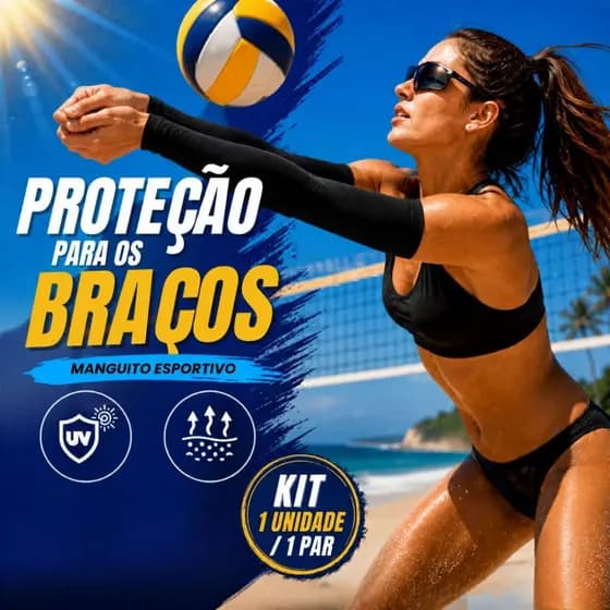 Kit 2 / 1 Pares Manguito Segunda Pele Proteção Solar UV50+ Manga Longa Braço Pesca Ciclismo Moto