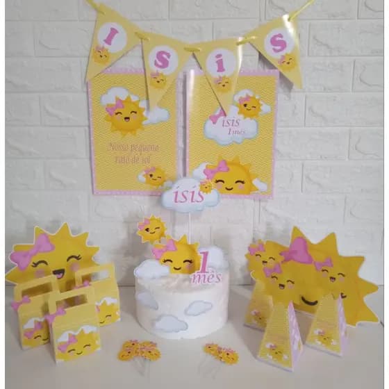 kit só um bolinho Raio de sol menina | kit festa Raio de sol menina
