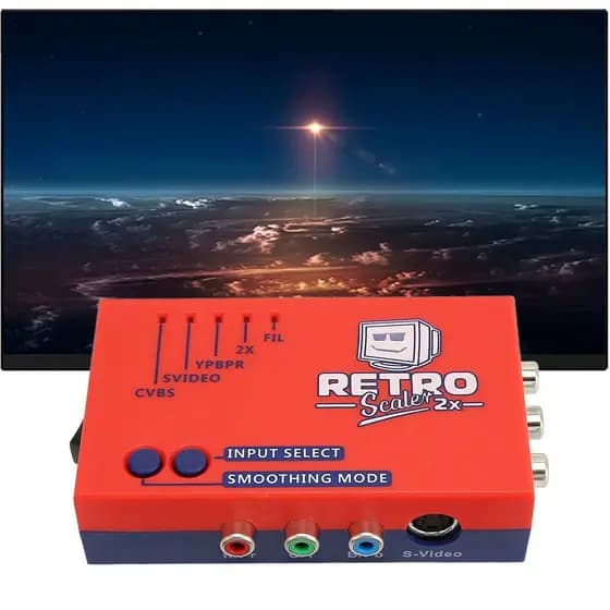 CONVERSOR RETRO SCALER 2X HDMI RCA COMPONENTE RETROSCALER UPSCALER