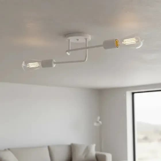 Plafon Sobrepor Moderno Sputnik 2 Braços Luminária de Teto Bivolt