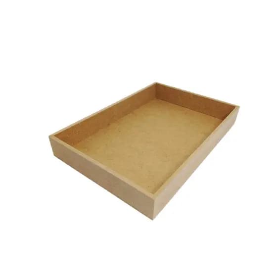 Bandeja decoração café da manhã 2 unidades 30x25x5 mdf cru 6mm interna