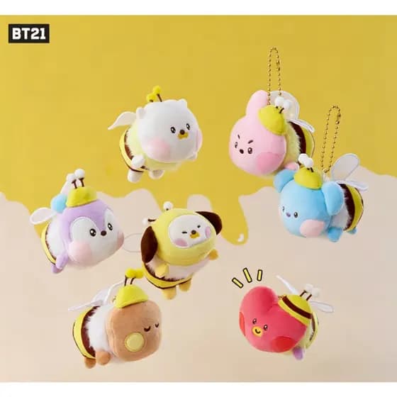BTS Little Bee Plush Key Pingente Boneca de pelúcia Little Bee