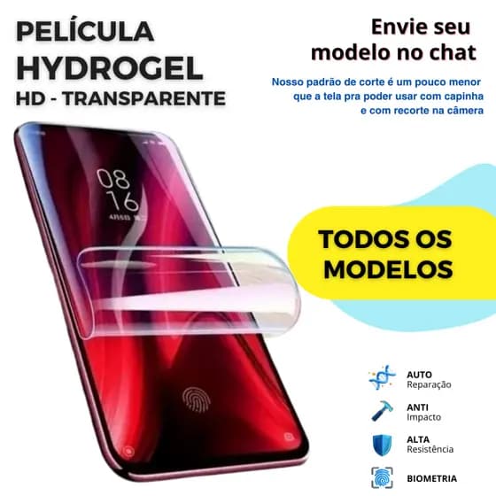 Película Celular Hidrogel HD TRANSPARENTE Flexível para TODOS OS MODELOS