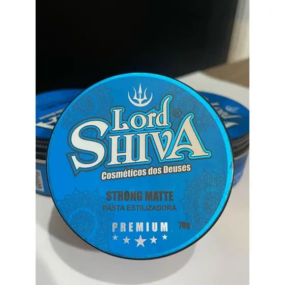 Pomada Pasta Cera Modeladora Efeito fosco natural (Matte) LORD SHIVA PREMIUM 70g