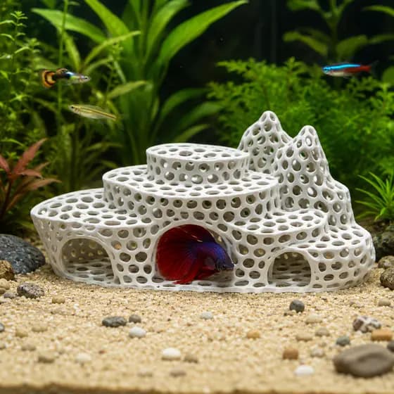 Toca Esconderijo para Peixe Betta Decoração de Aquário Casinha, acessórios para peixes e aquário, casinha.